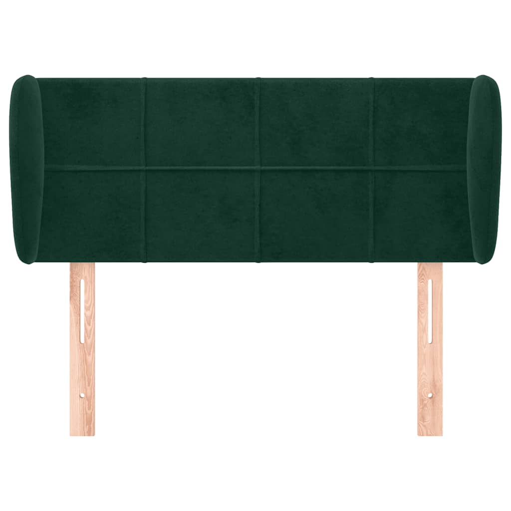 Kopfteil mit Ohren Dunkelblau 93x23x78/88 cm Samt