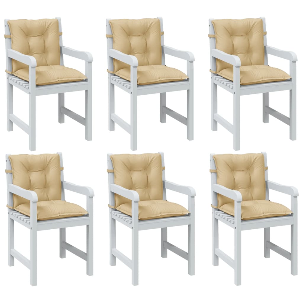 Niedriglehner-Auflagen 2 Stk Melange Anthrazit 100x50x7cm Stoff
