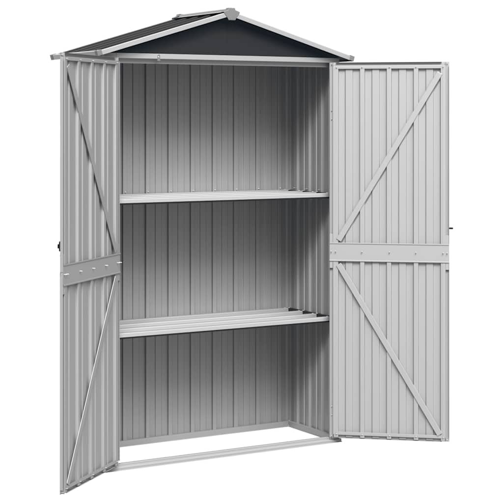 Gerätehaus Grün 116x45x175 cm Verzinkter Stahl