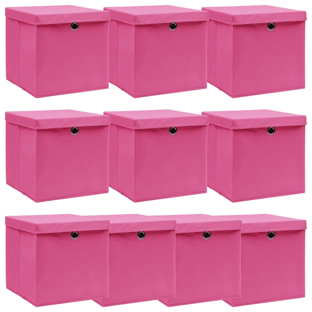 Aufbewahrungsboxen 4 Stk. Blau 32x32x32 cm Stoff