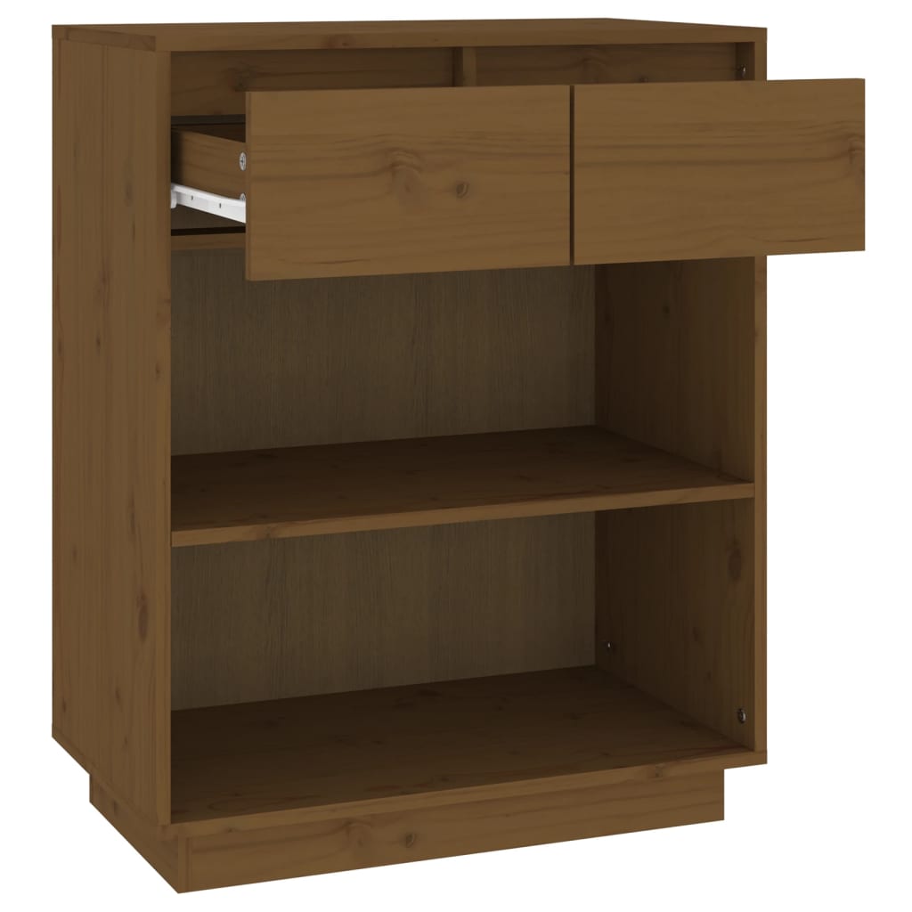 Beistellschrank 60x34x75 cm Massivholz Kiefer