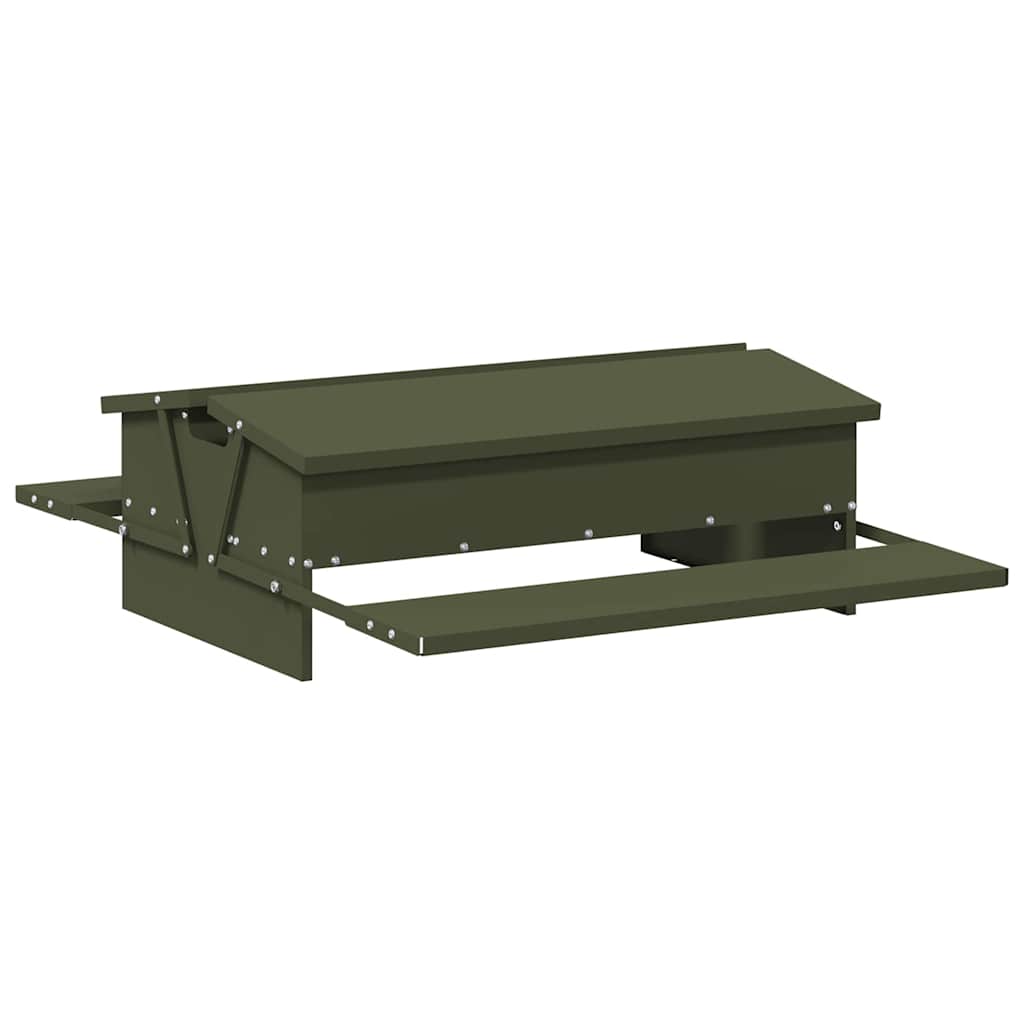 Hühnertretfeeder Schwarz 48,5 x 39,5 x 19 cm