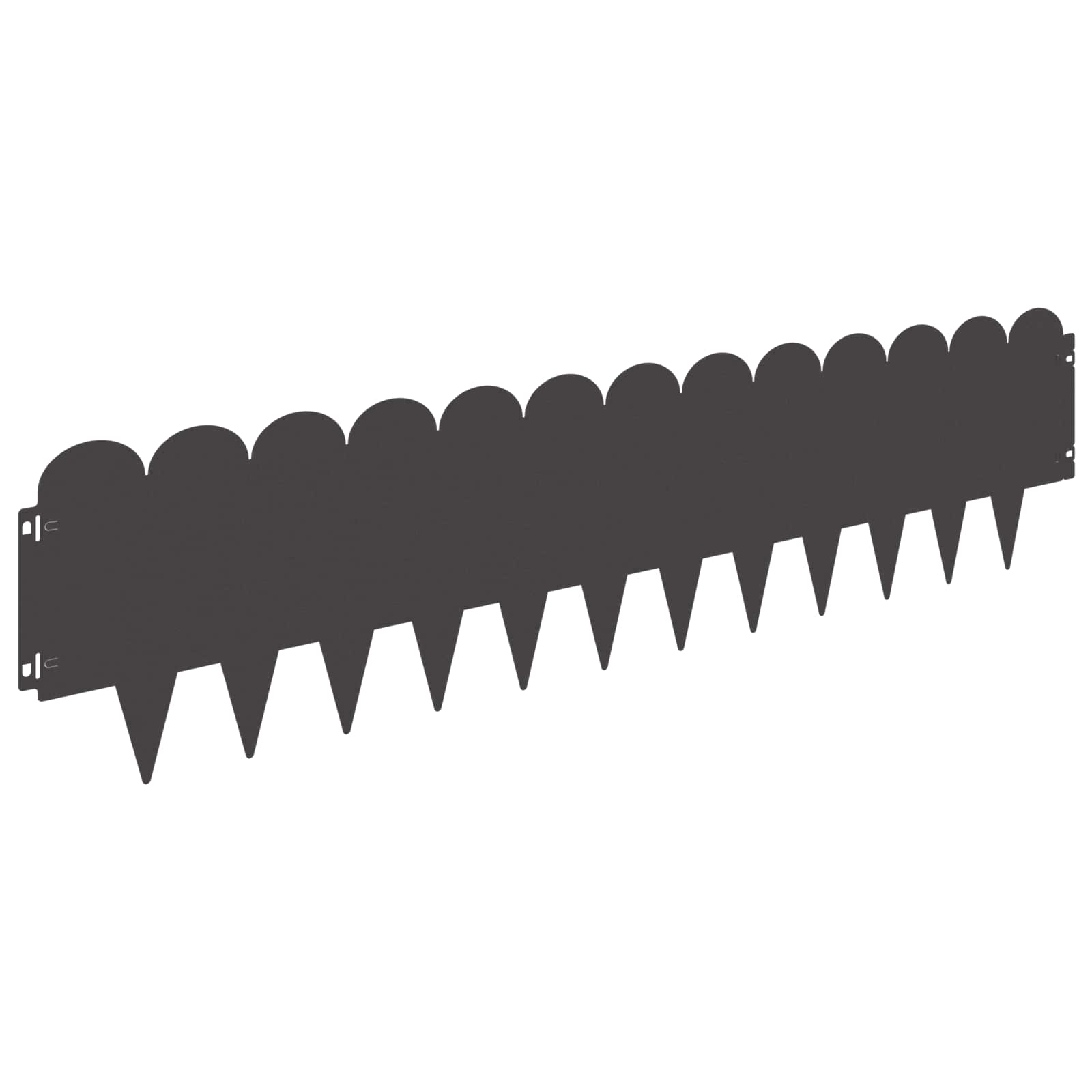 Raseneinfassung 10 pcs 103 x 15 cm Stahl Schwarz
