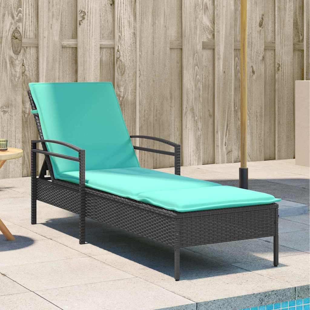 3-fach verstellbare Sonnenliege Poly-Rattan Braun