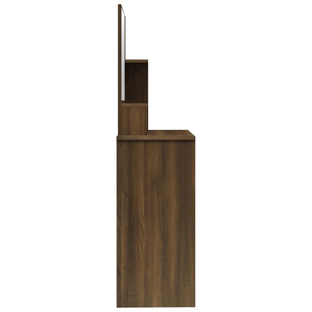 Schminktisch mit Spiegel Weiß 86,5x35x136 cm