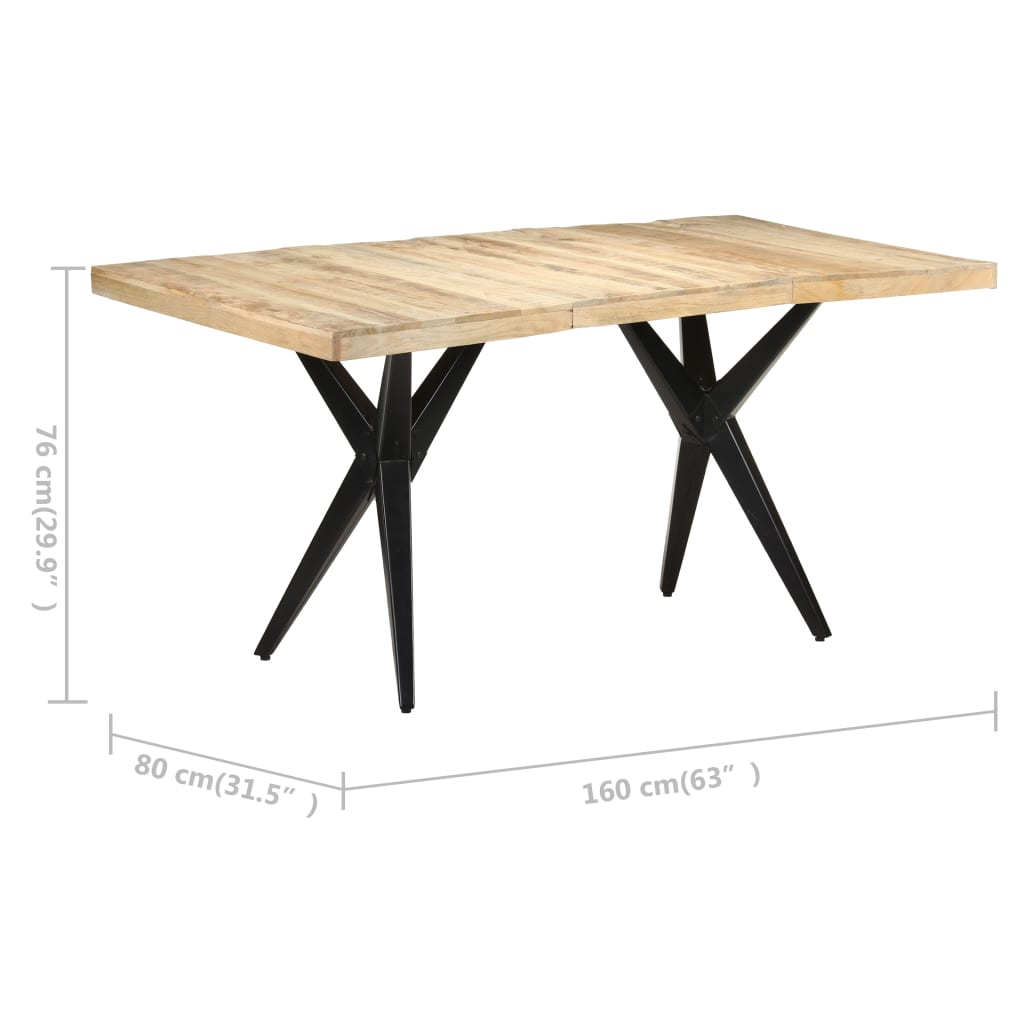 Esstisch 160x80x76 cm Massivholz Akazie