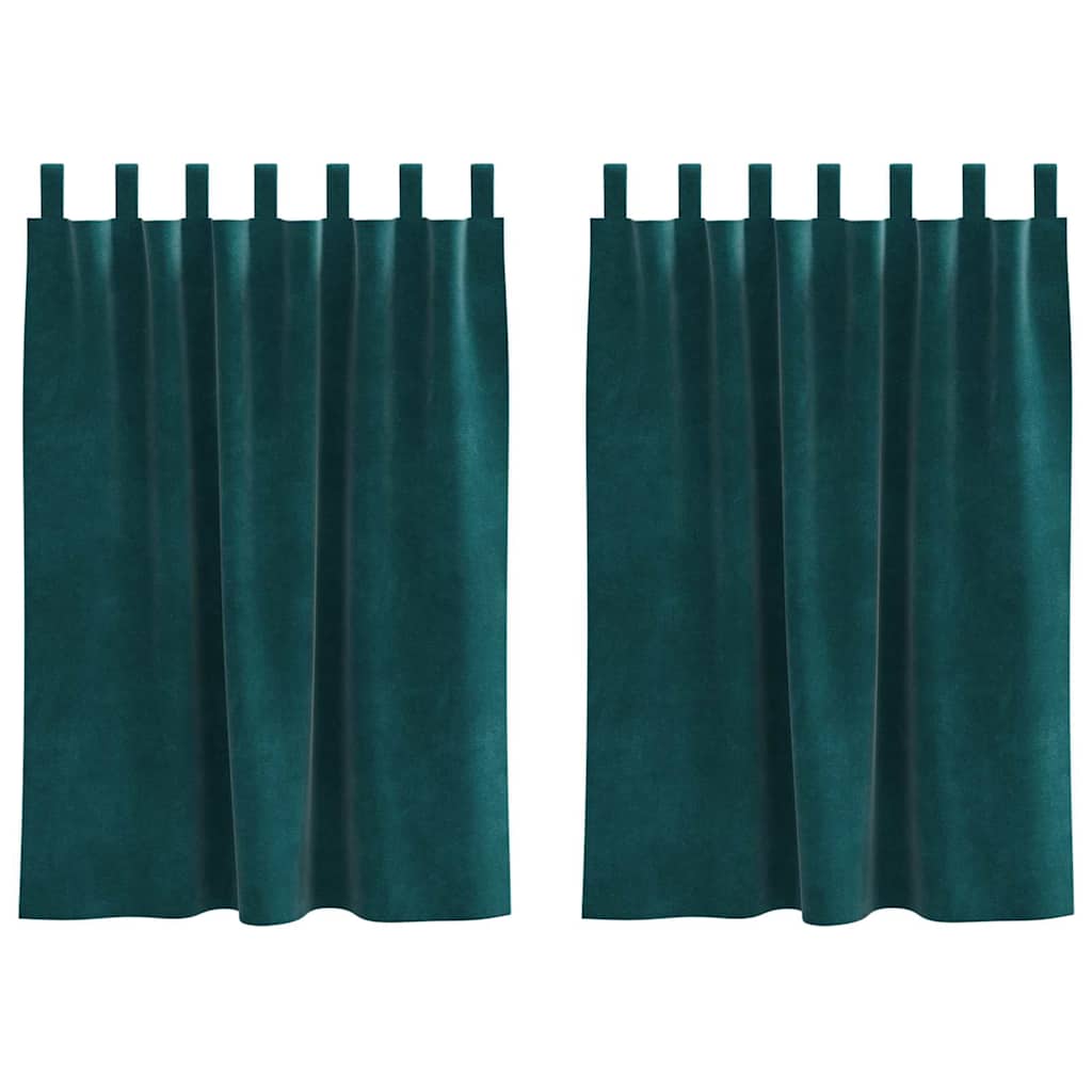 Verdunkelungsvorhänge 2 pcs Schwarz 140 x 140 cm Samt