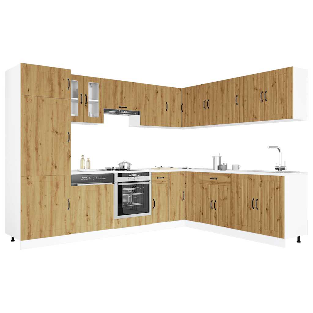 14-tlg. Küchenschrank-Set Lucca Weiß Holzwerkstoff