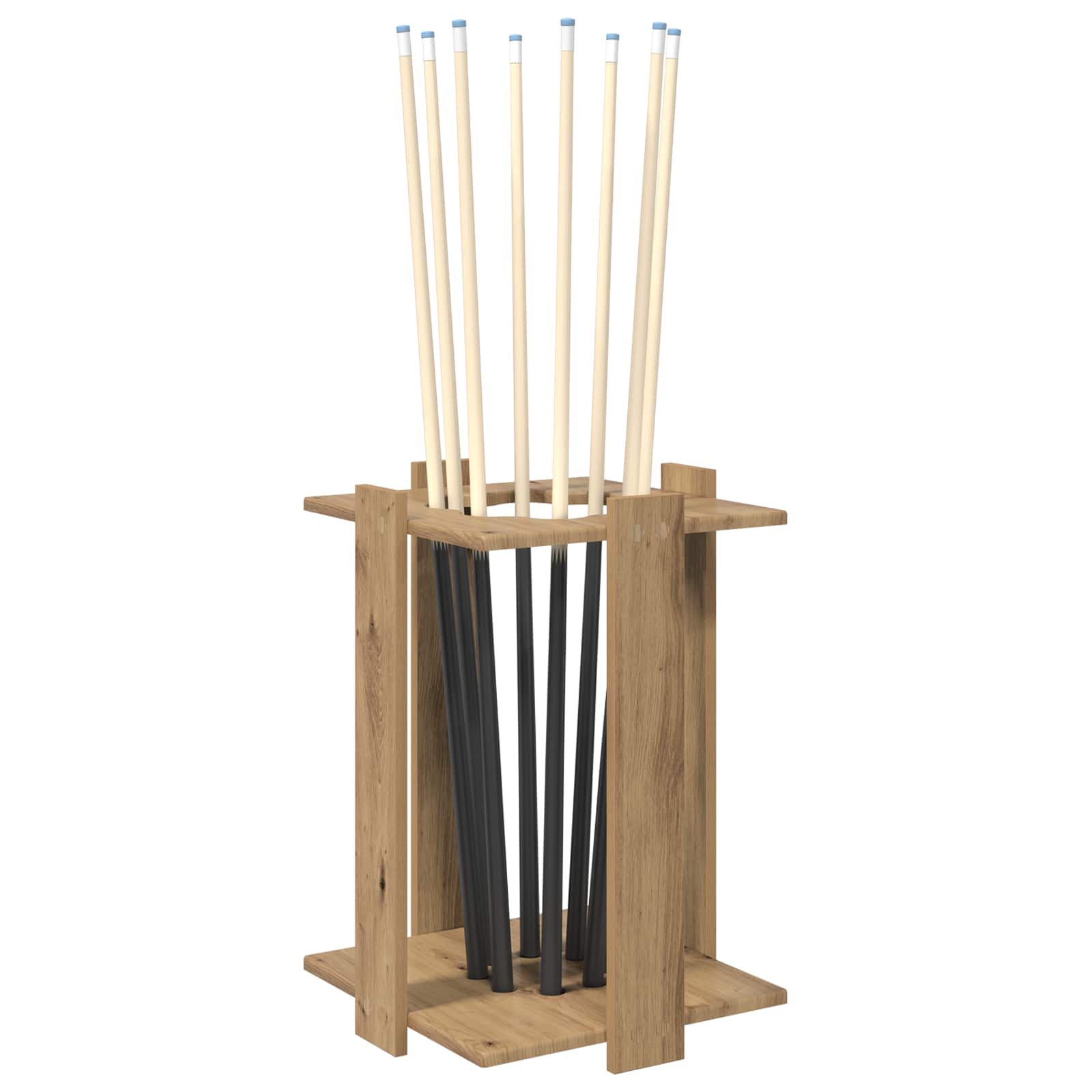 Billardqueue-Ständer Holzwerkstoff 42 x 43 x 60 cm Weiß