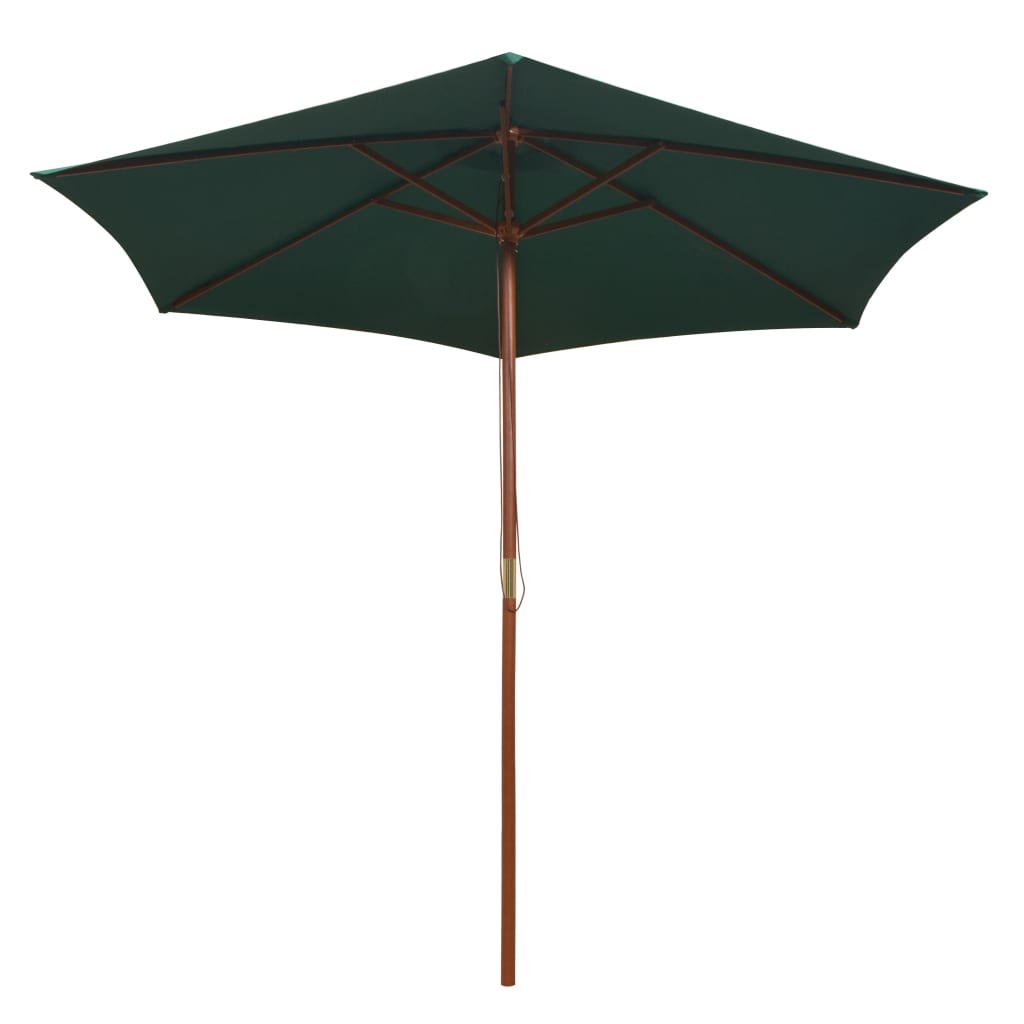 Sonnenschirm mit Holz-Mast 270 cm Blau