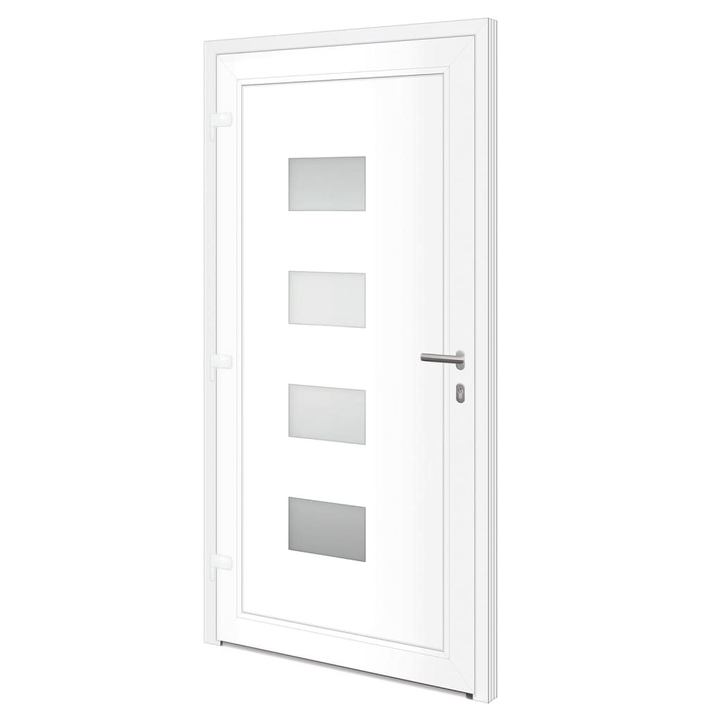 Haustür Anthrazit 100x210 cm Aluminium und PVC