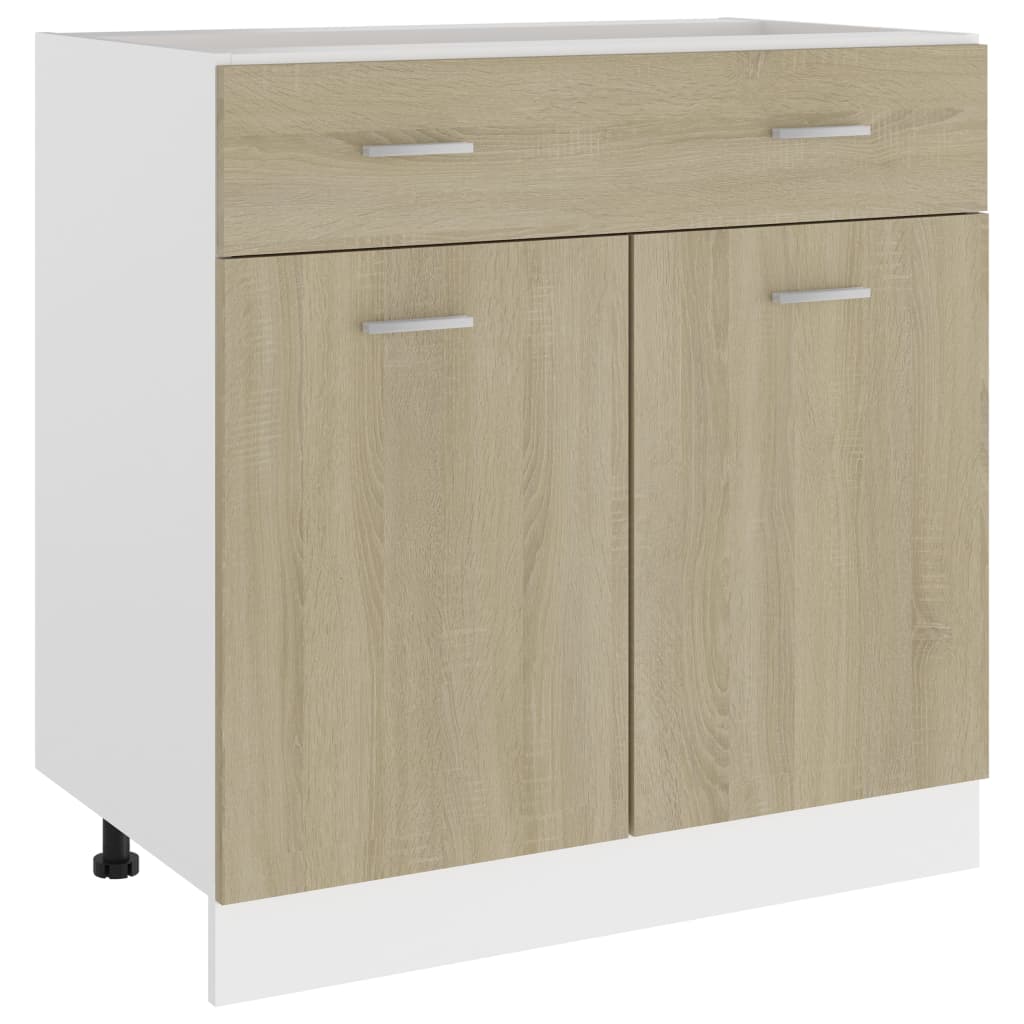Spülenunterschrank Sonoma-Eiche 80x46x81,5 cm Holzwerkstoff