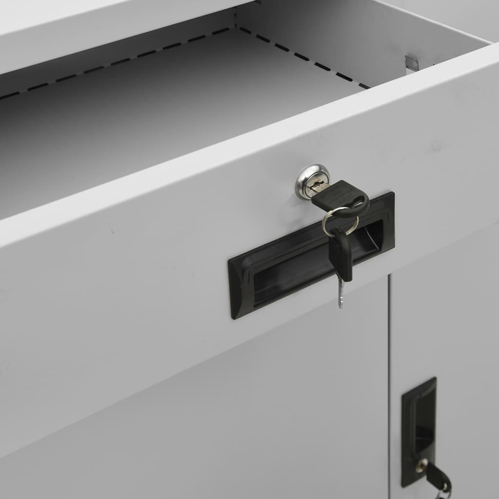 Büroschrank mit Pflanzkasten Anthrazit 90x40x125 cm Stahl