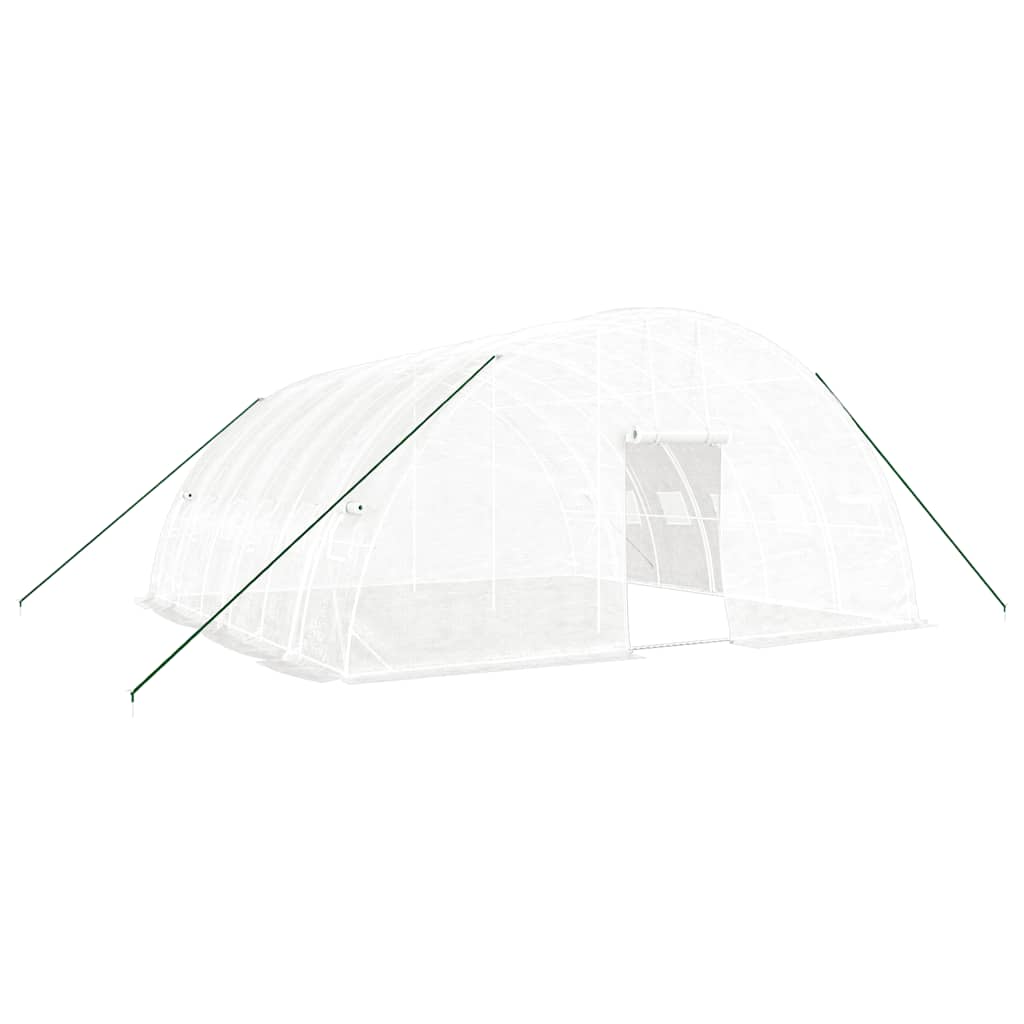 Gewächshaus mit Stahlrahmen Grün 24 m² 6x4x2,85 m