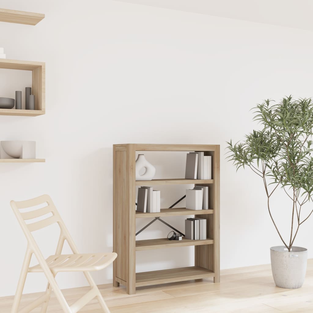 Bücherregal 7 Böden 80x30x200 cm Massivholz Akazie