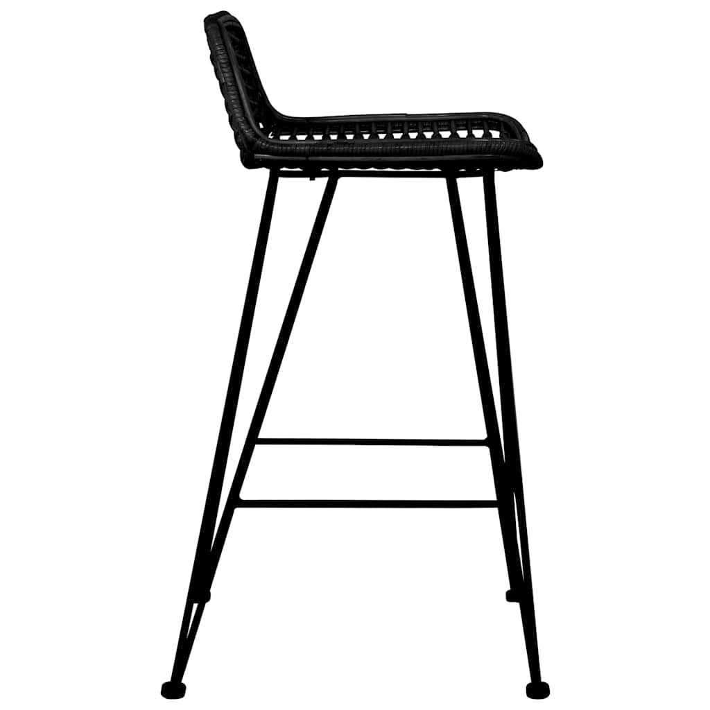 Barhocker 2 Stk. Rattan Natur