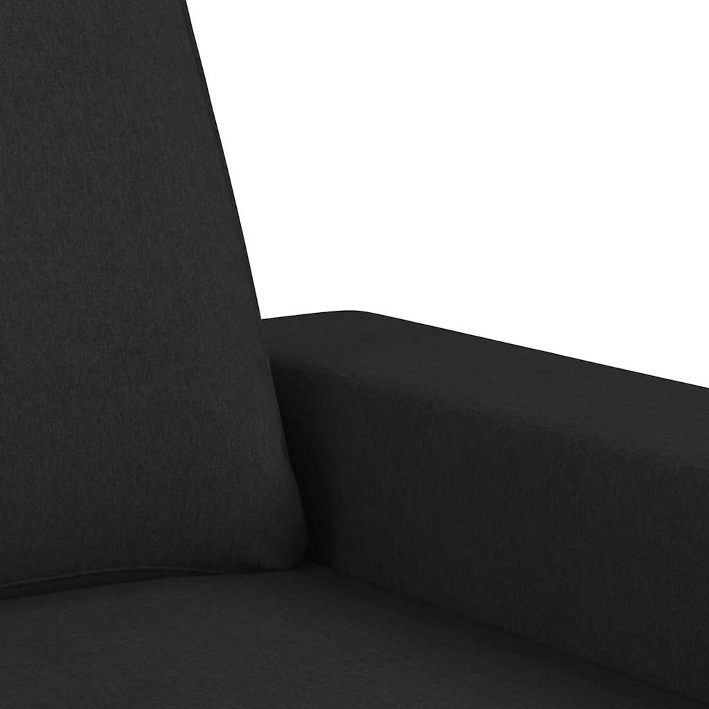 3-Sitzer-Sofa mit Hocker Hellgrau 180 cm Stoff