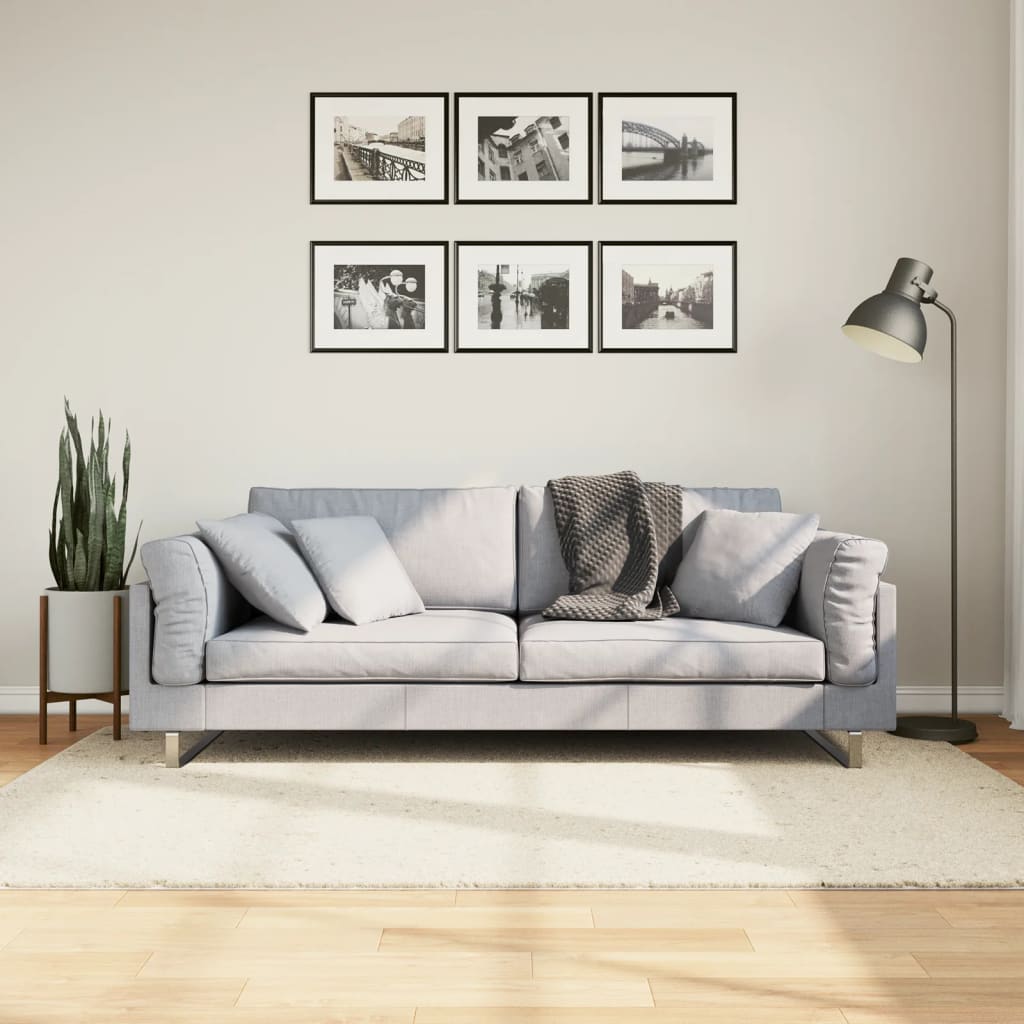 Teppich OVIEDO Kurzflor Anthrazit 120x120 cm