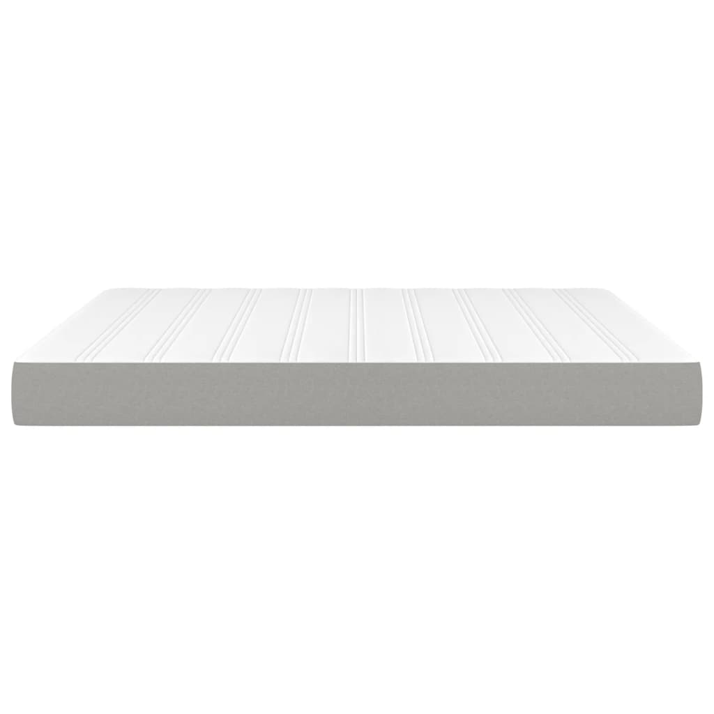Taschenfederkernmatratze Mittel Hellgrau 80x200x20 cm Stoff