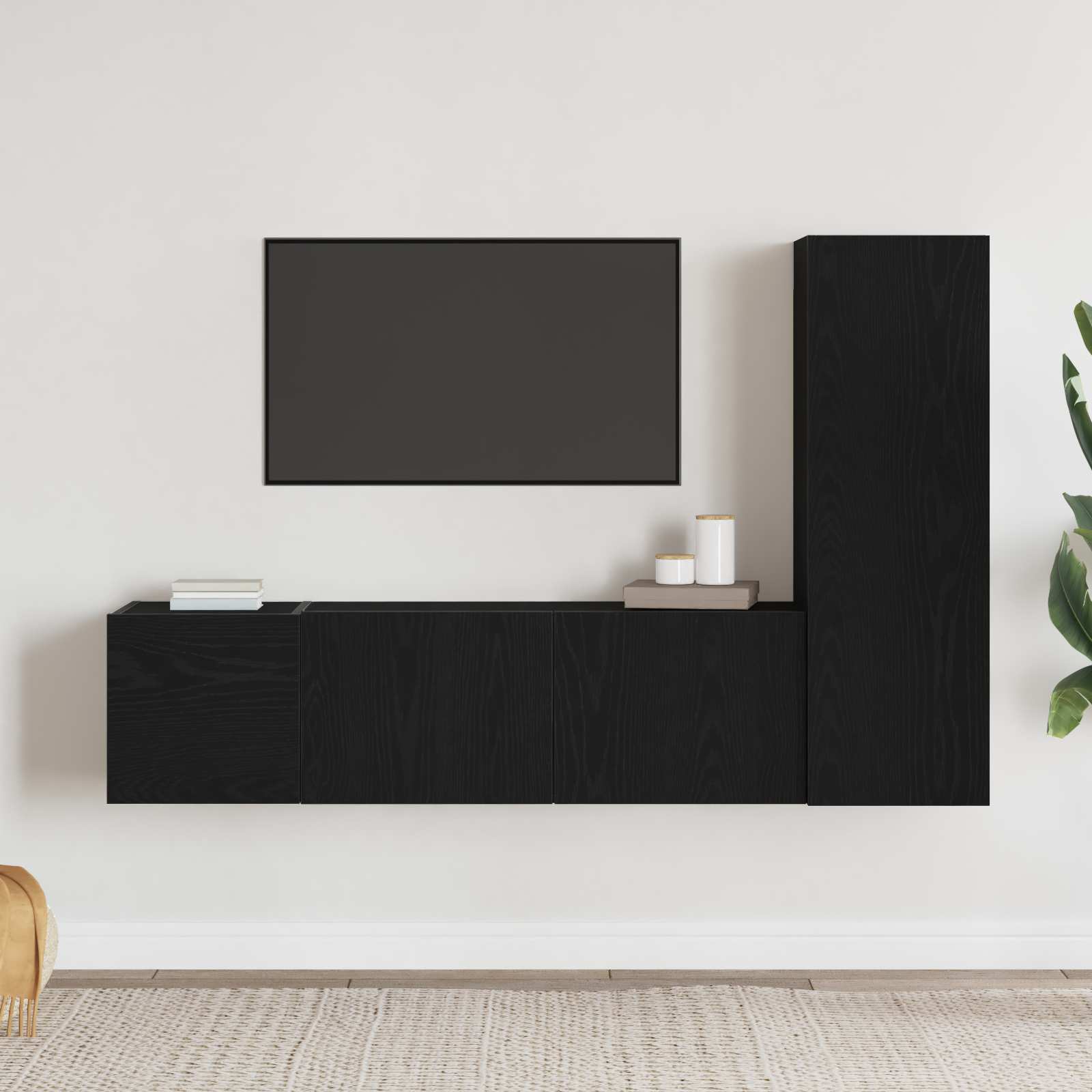 5-tlg. TV-Schrank-Set Weiß Holzwerkstoff