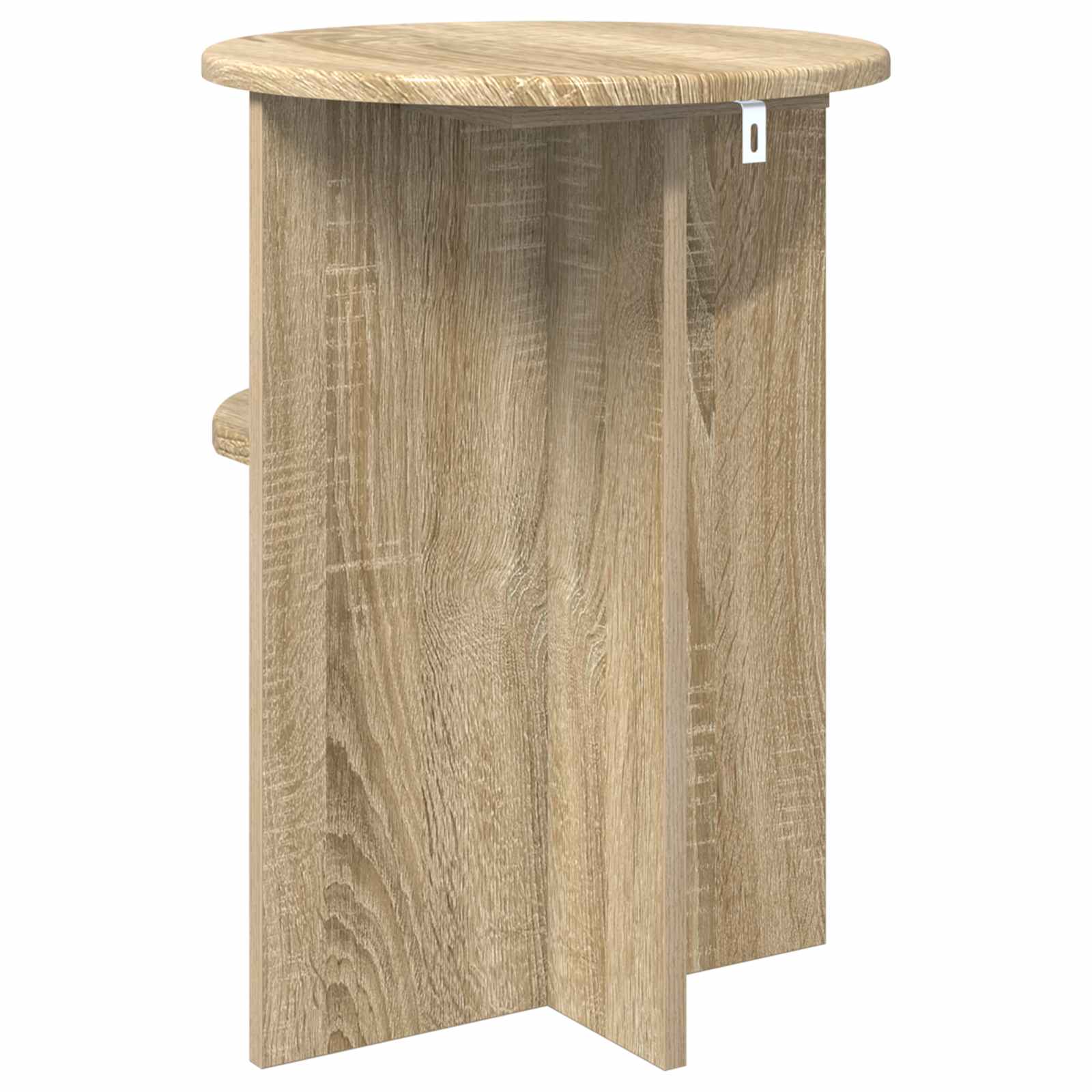 Beistelltisch mit Speicher Weiß Ø 39,5 x 55 cm Holzwerkstoff