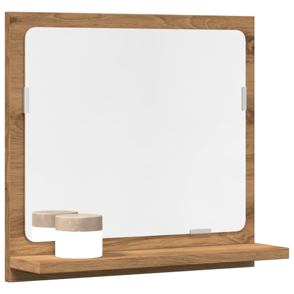 Badspiegel Weiß 40x10,5x37 cm Holzwerkstoff