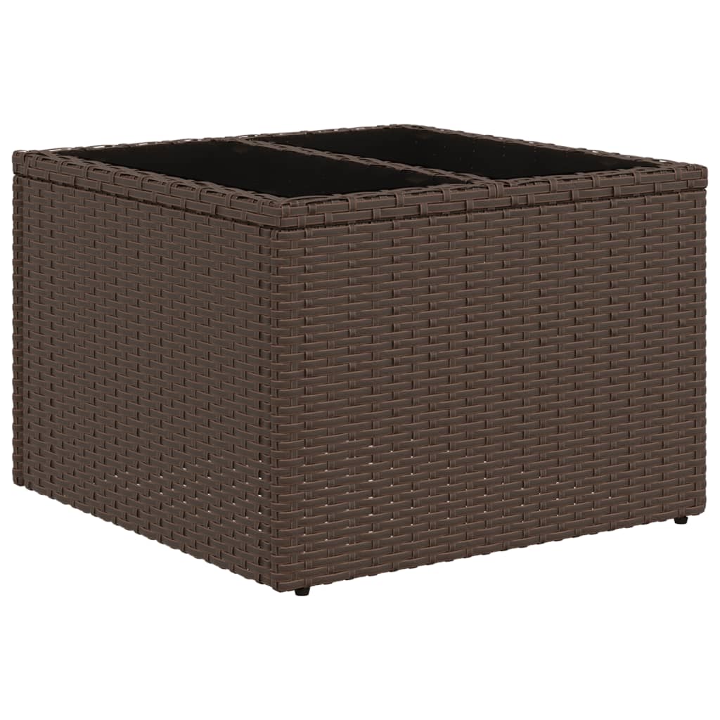 10-tlg. Garten-Sofagarnitur mit Kissen Schwarz Poly Rattan