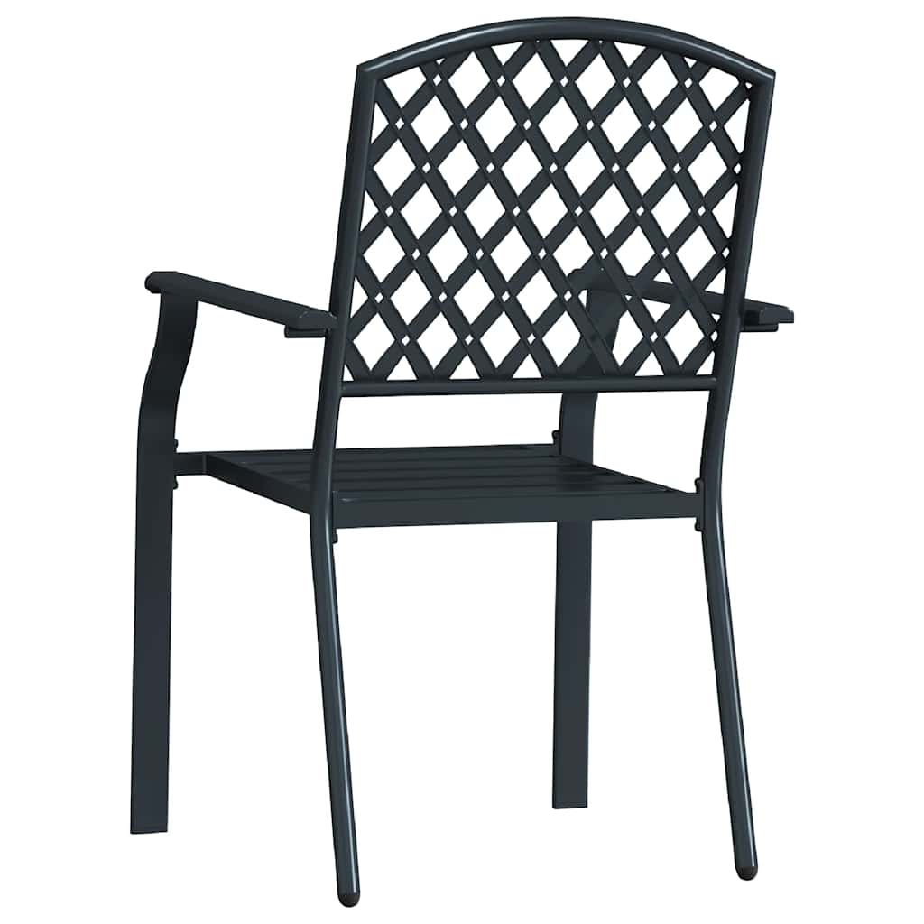 Gartenstuhl 2 pcs Anthrazit 56 x 65 x 89 cm Stahl