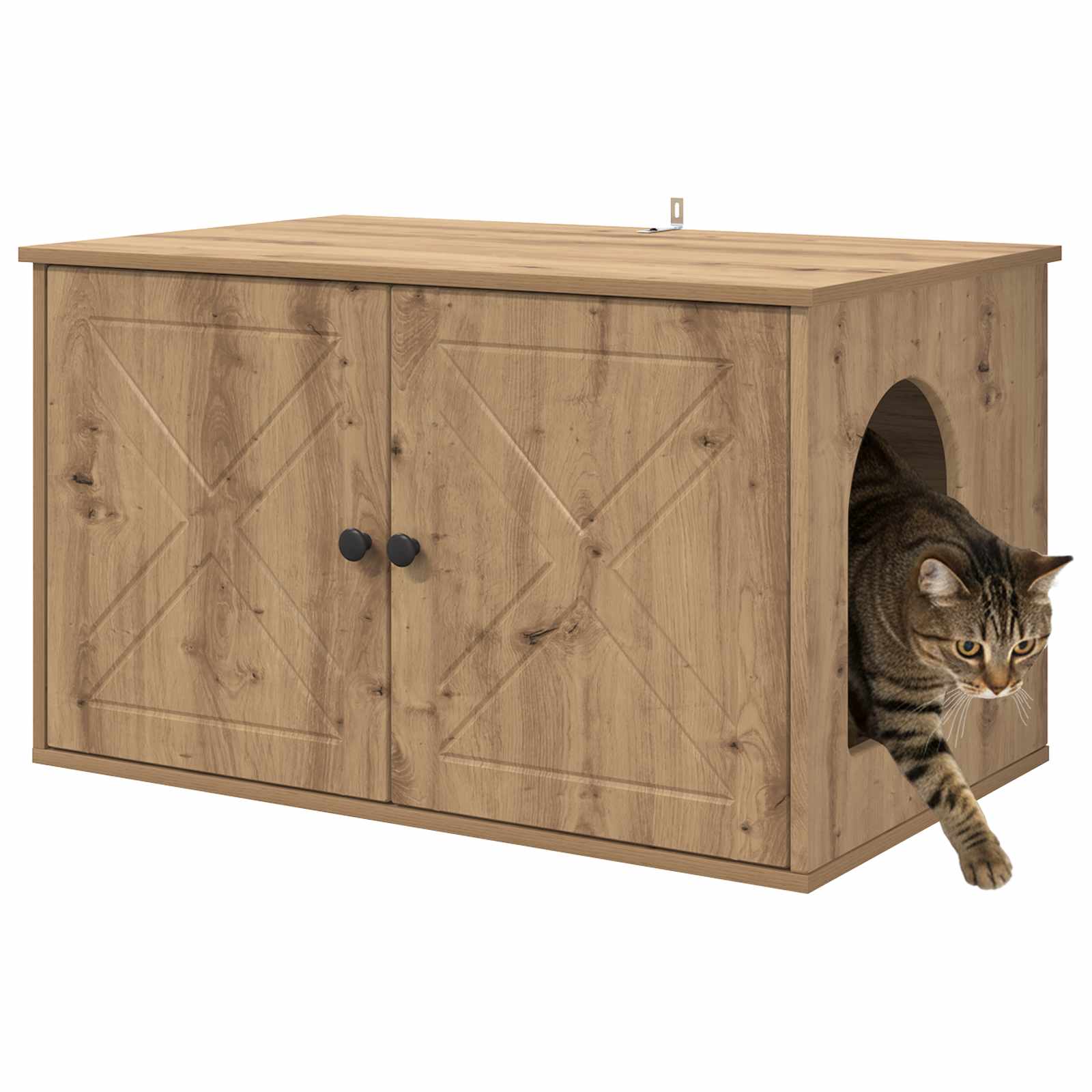Katzenhaus Weiß 85 x 55 x 50,5 cm Holzwerkstoff