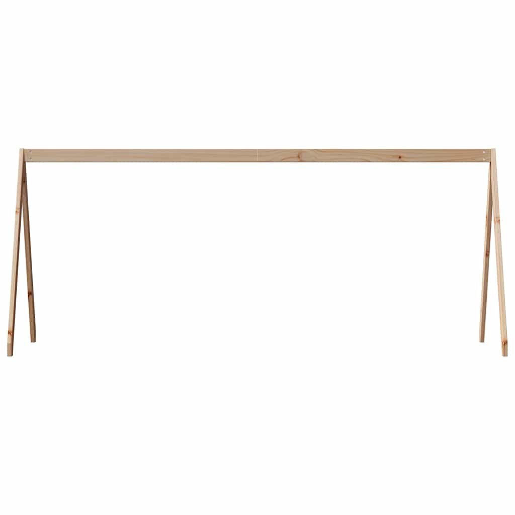 Dach für Kinderbett Weiß 209x95,5x88 cm Massivholz Kiefer