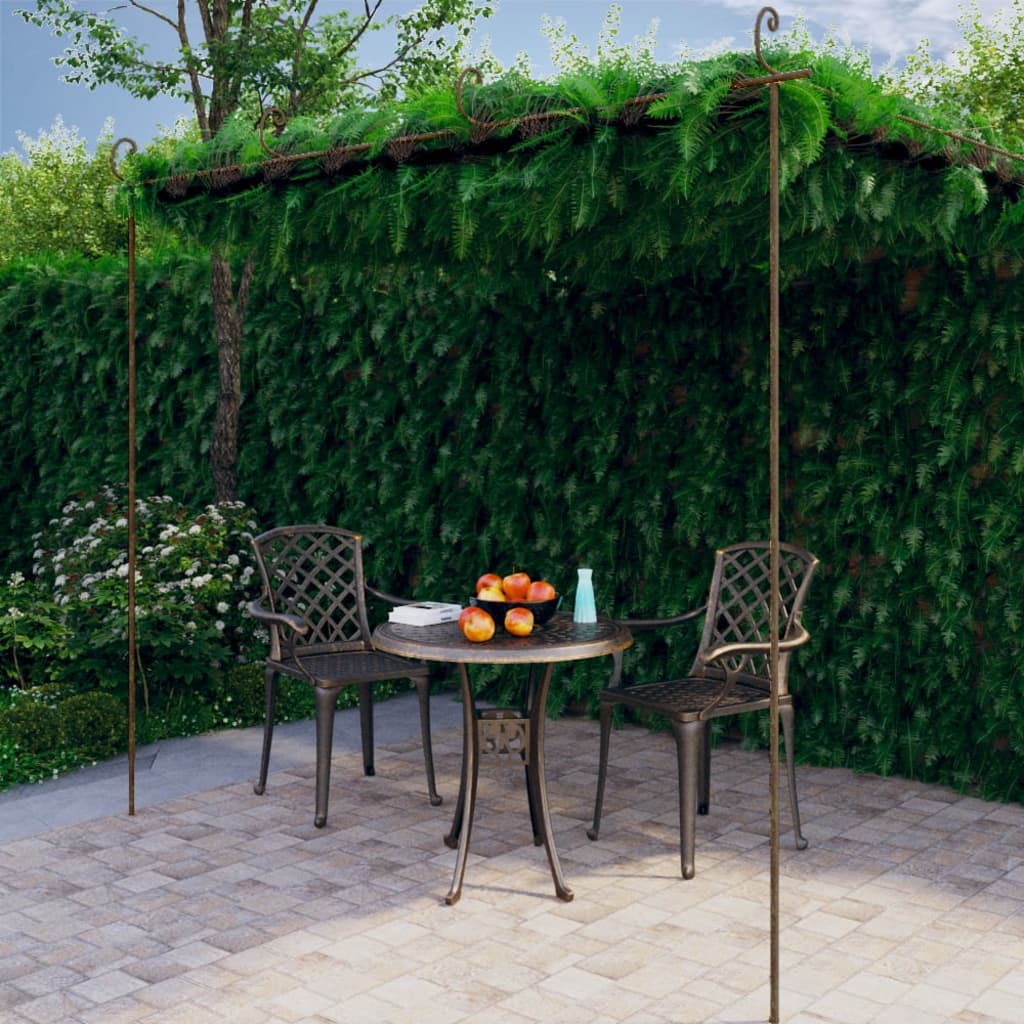 Garten-Pergola Antik-Braun 6x3x2,5 m Eisen