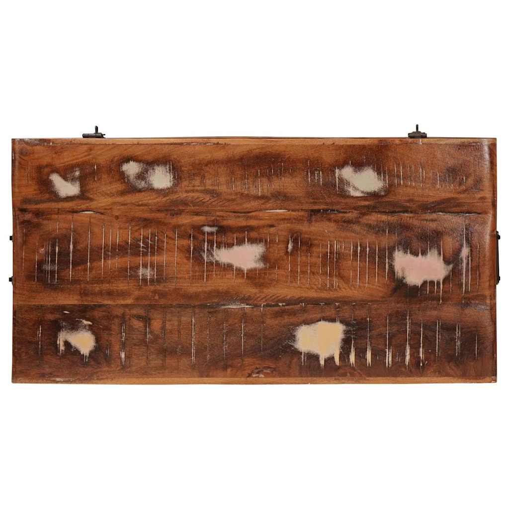 Aufbewahrungsbox mit Speicher 70 x 35 x 40 cm Massivholz Mango