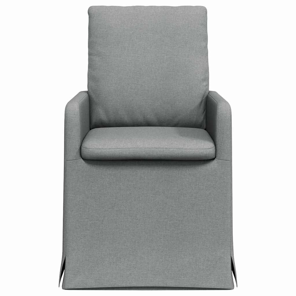 Esszimmerstühle 2 pcs Hellgrau 57 x 67 x 98 cm Stoff