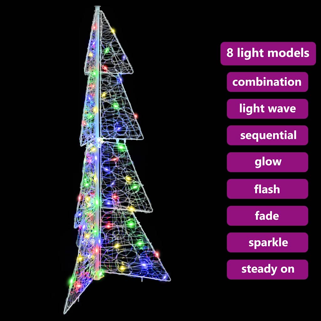 Weihnachtsbaum mit 100 LEDs Warmes Weiß 120 cm Acryl