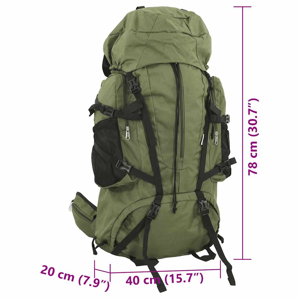 Wanderrucksack Schwarz 60 L Oxford-Gewebe