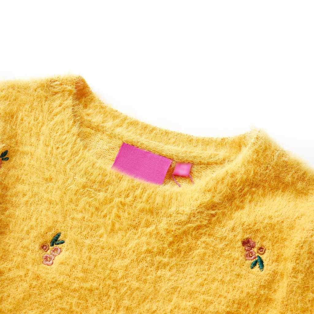 Kinderpullover Gestrickt Dunkelorange 92
