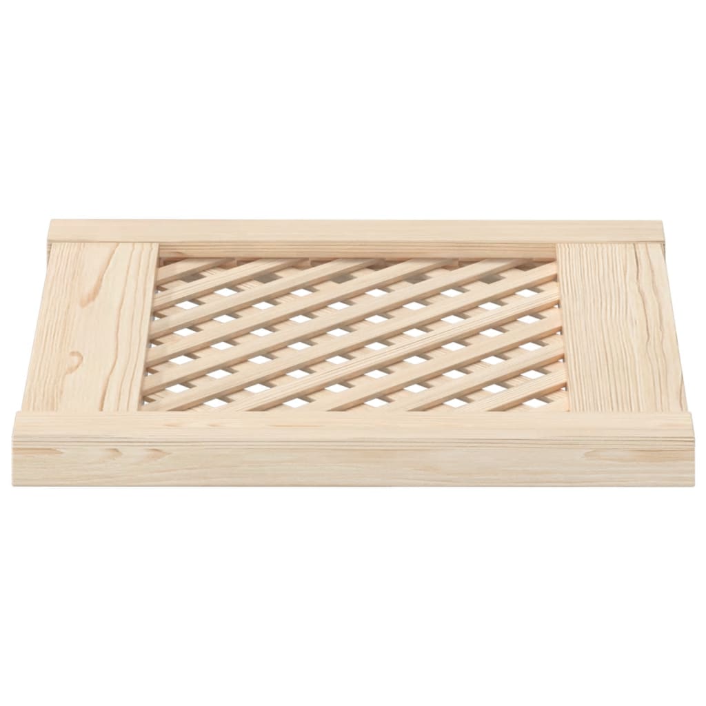 Schranktüren 2 Stk. Gitter-Design 39,5x39,5cm Massivholz Kiefer