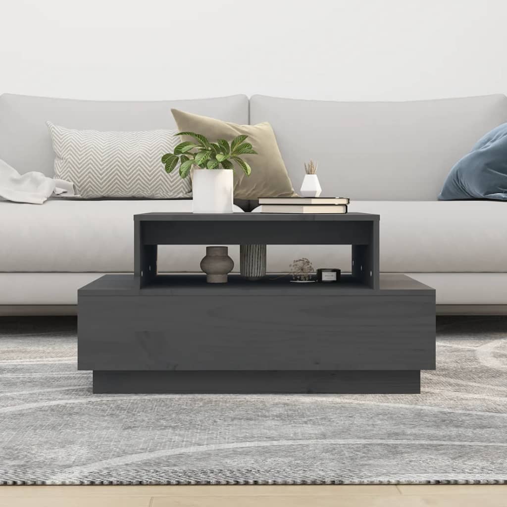 Couchtisch 80x55x40,5 cm Massivholz Kiefer