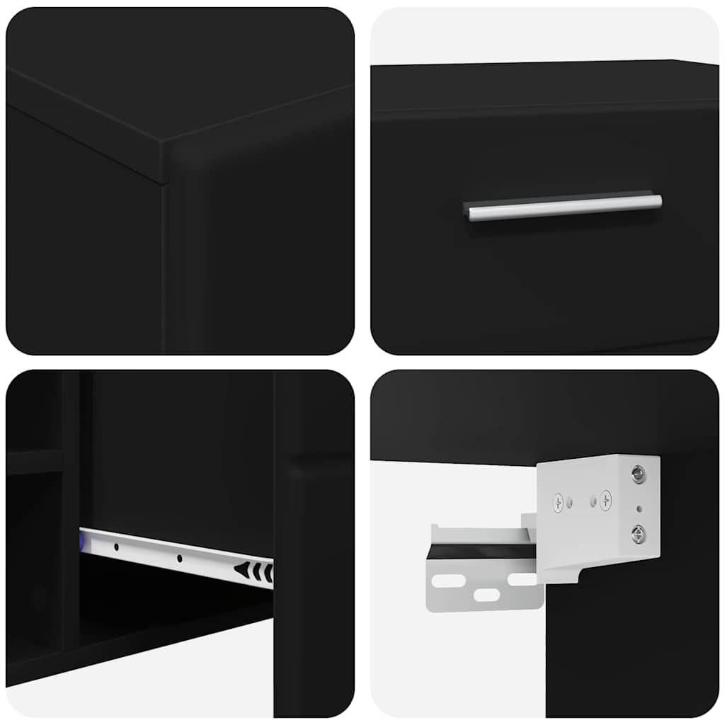 Highboard mit Regal FLORIN Weiß 60 x 35 x 182 cm Holzwerkstoff