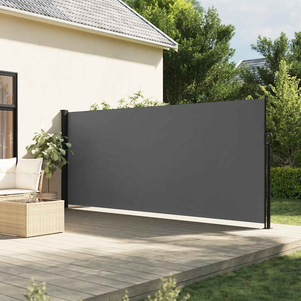 Seitenmarkise Ausziehbar Schwarz 100x300 cm