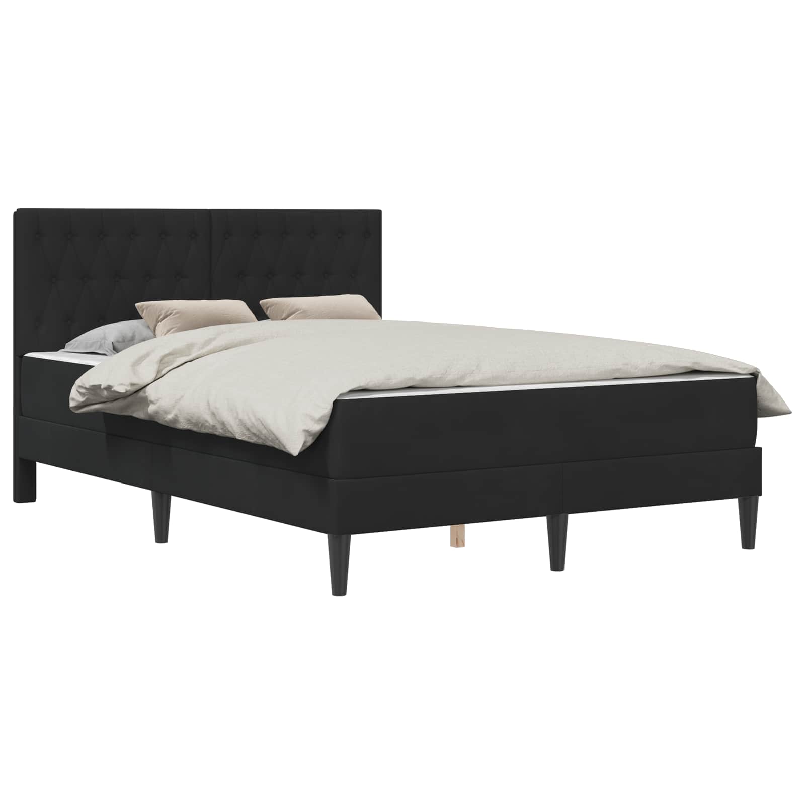 Bettgestell mit Matratze mit Kopfteil Hellgrau 80 x 200 cm Samt