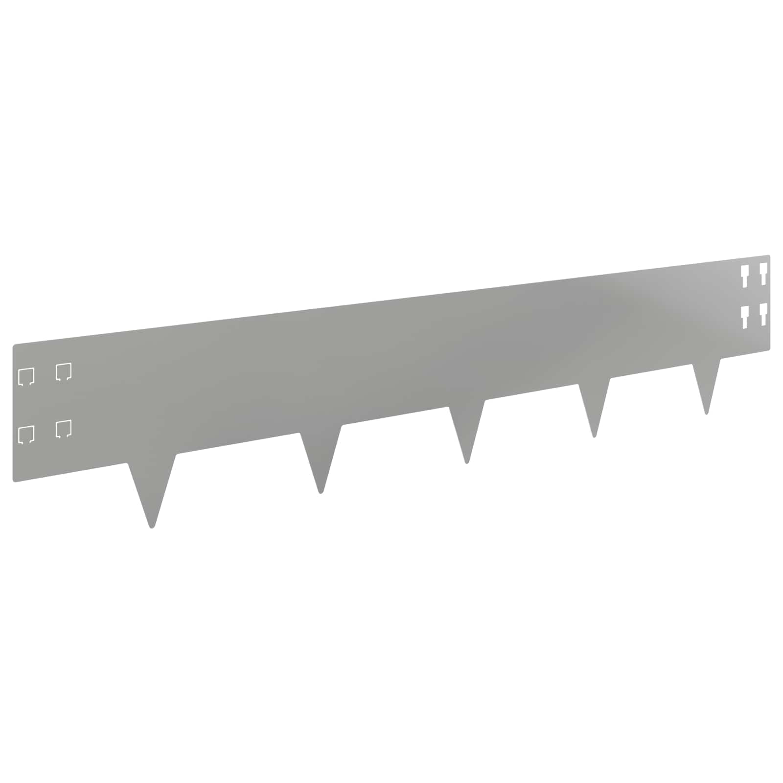 Raseneinfassung 10 pcs 100 x 12 cm Stahl Schwarz