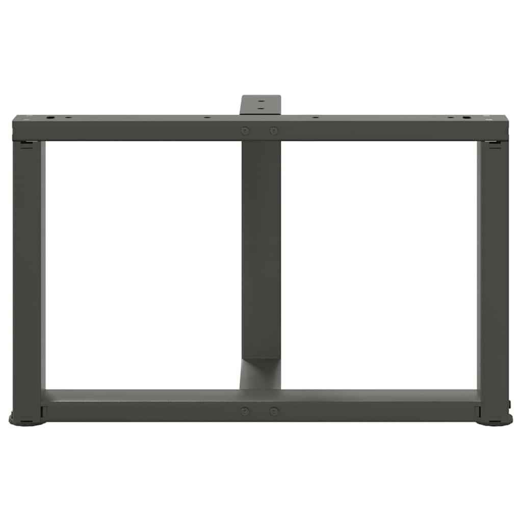 Couchtischbeine T-Form 2 Stk. Schwarz 30x25x(30-31) cm Stahl