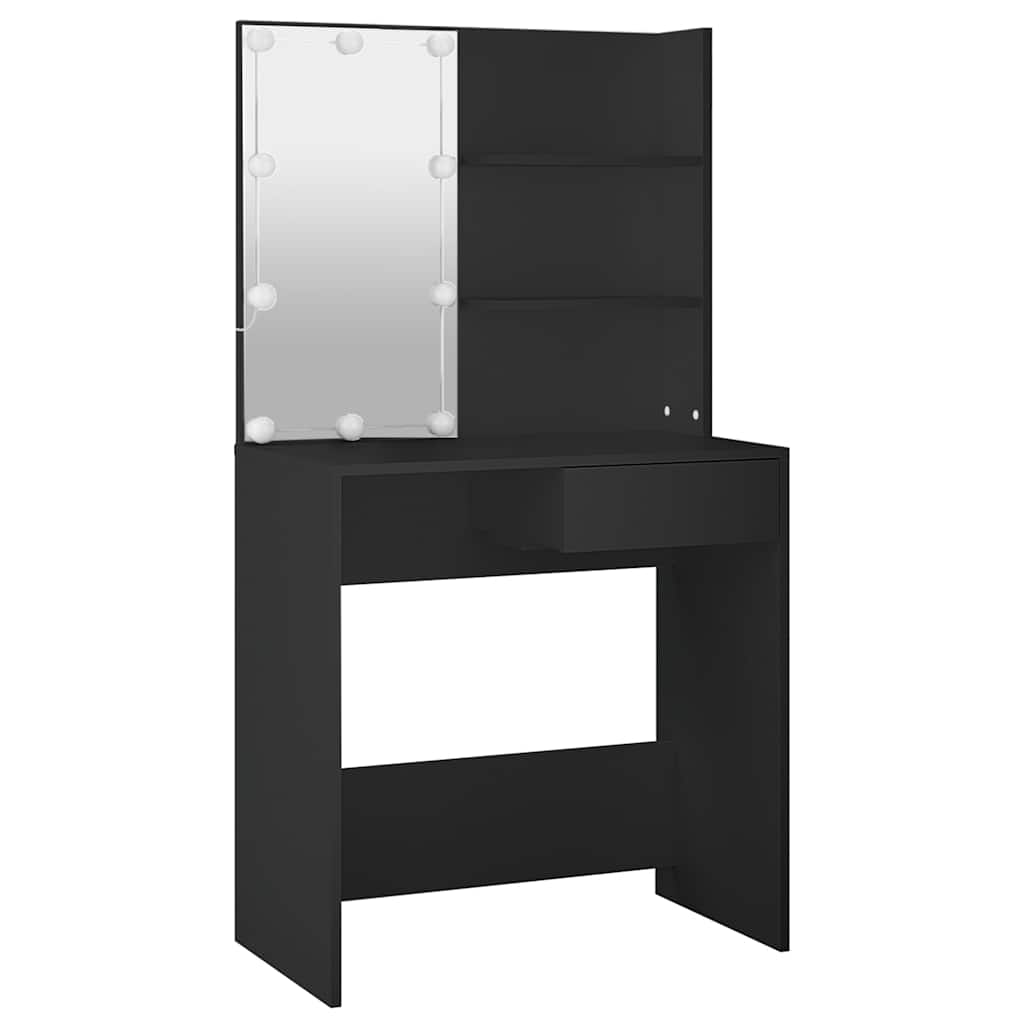 Schminktisch mit LED Weiß 74,5x40x141 cm