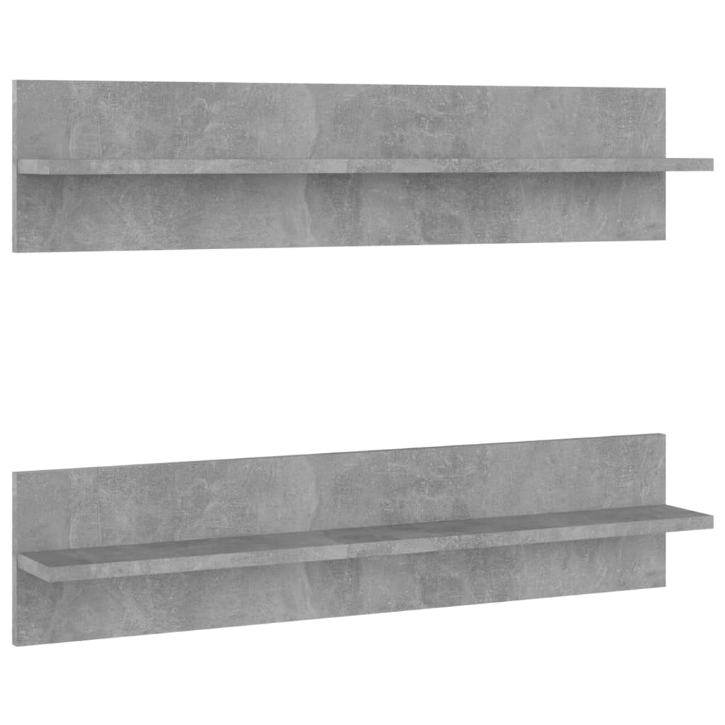 Wandregale 2 Stk. Weiß 80x11,5x18 cm Holzwerkstoff