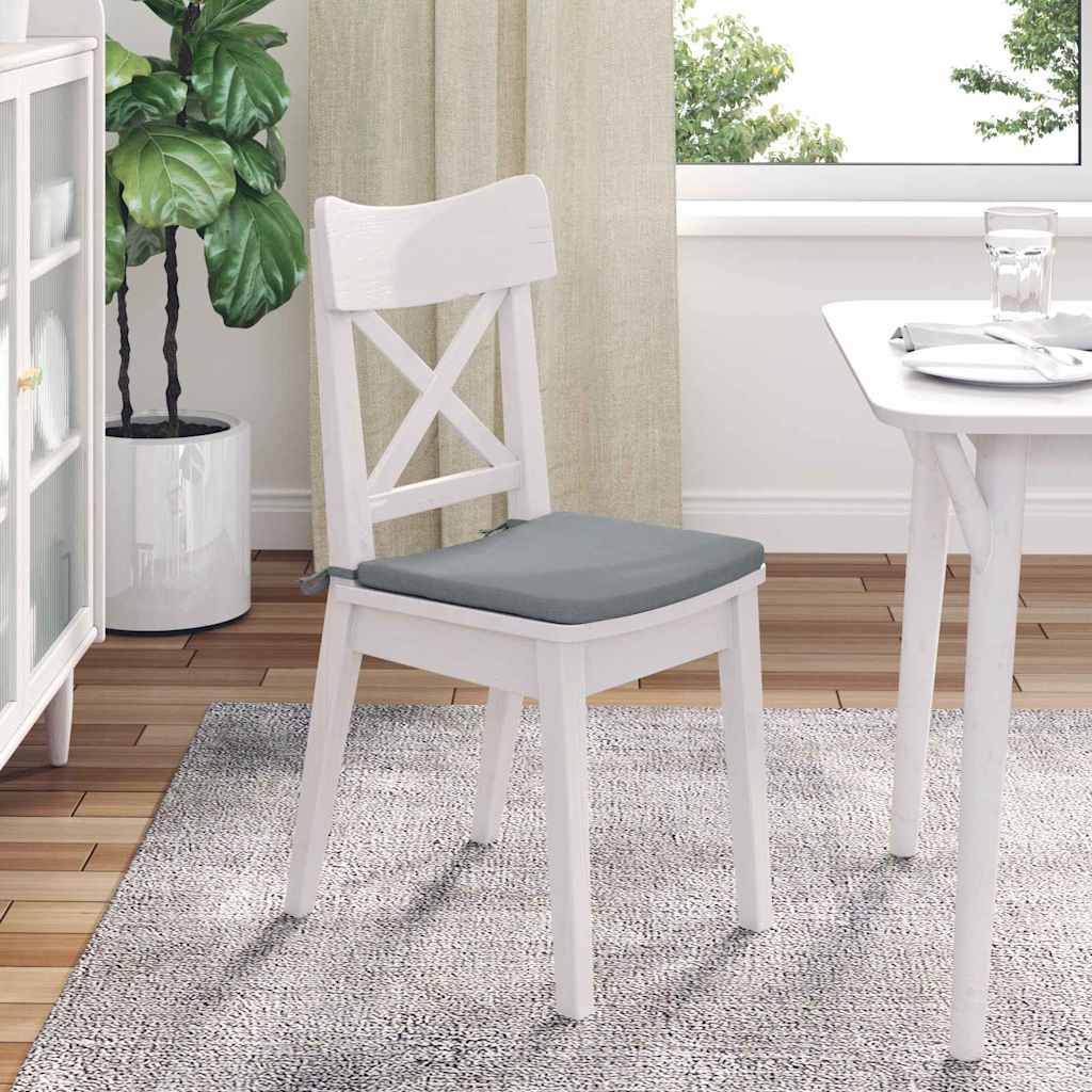 Sitzkissen 4 pcs Hellgrau 40 x 40 x 3 cm Stoff