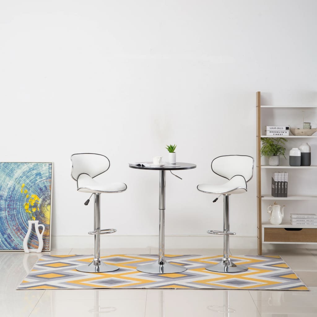 Barhocker 2 Stk. Rot Kunstleder