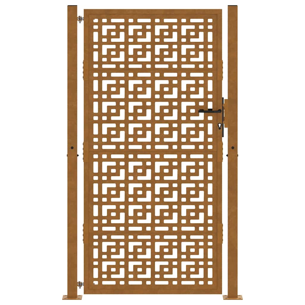 Gartentor Schwarz 100x100 cm Stahl Lichtdesign