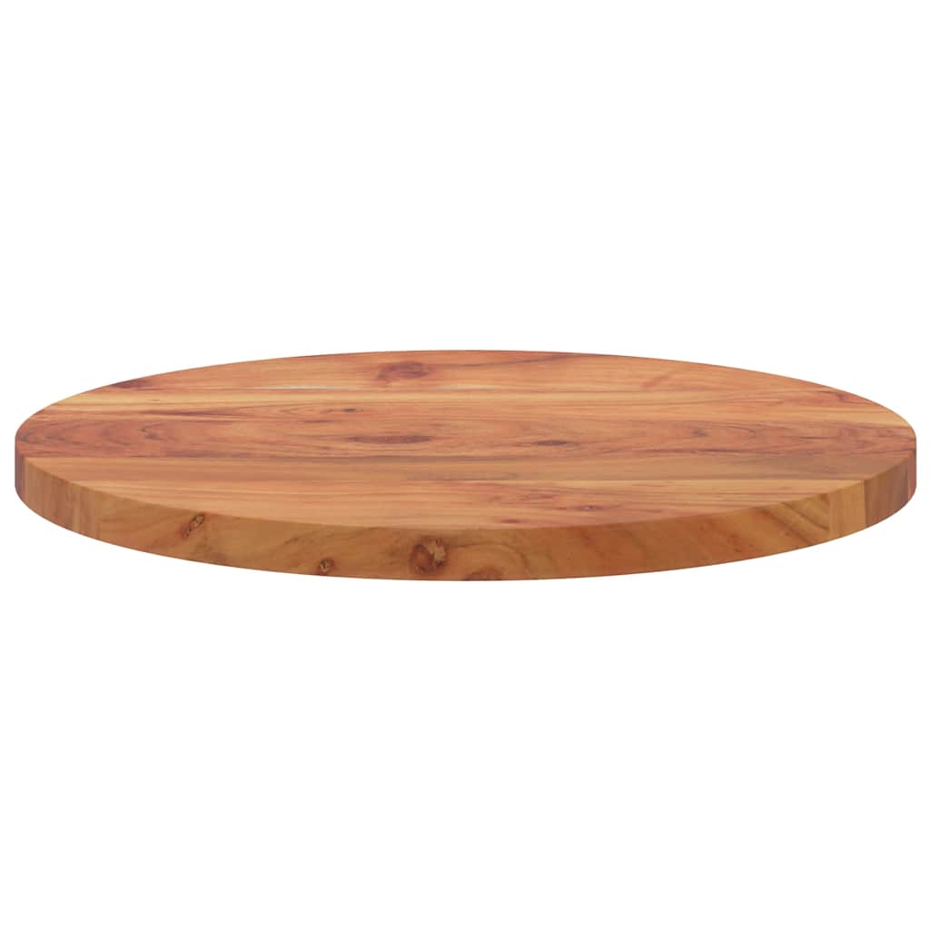 Tischplatte Ø 40x2,5 cm Rund Raues Massives Mangoholz