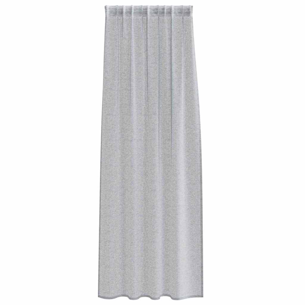 Voile-Vorhang mit Vorhängen 2 pcs Weiß 140 x 140 cm Polyester